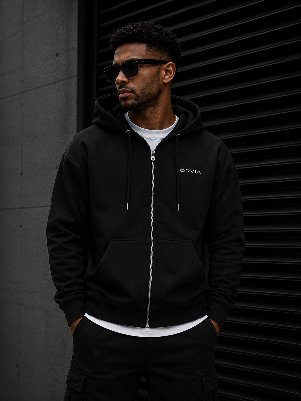 ORVIK Zip Hoodie – Black