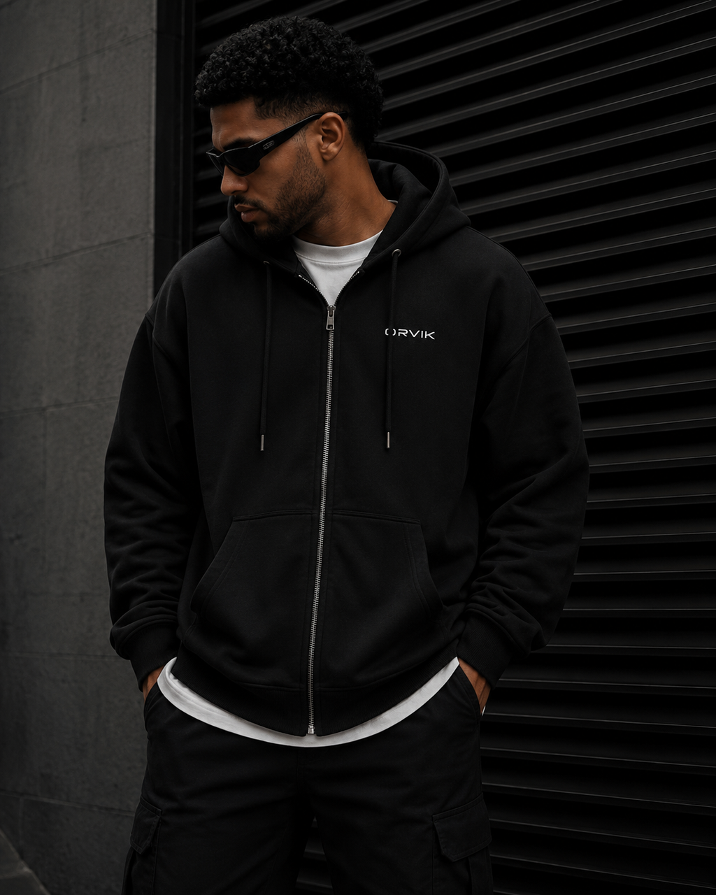 ORVIK Zip Hoodie – Black