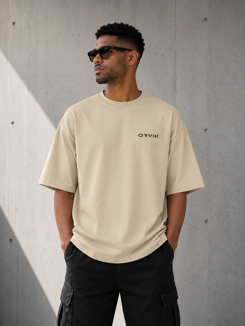 ORVIK Oversized T-Shirt – Sand Beige