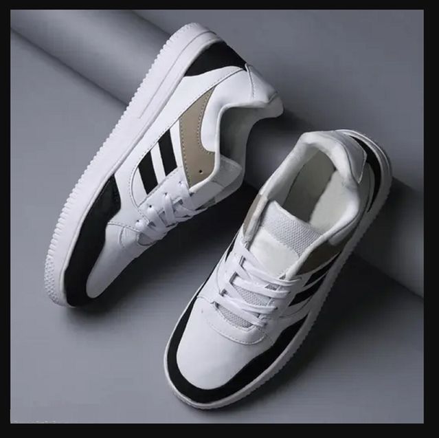 Men’s Black Stylish Sports Sneakers – Casual Running Shoes