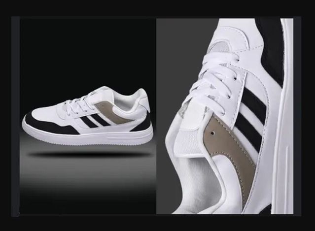 Men’s Black Stylish Sports Sneakers – Casual Running Shoes